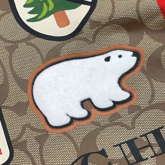 Coach CE457 XS Signature Ski Crewneck Fleece Sweatshirt Red Catskills NWT $298 - Picture 7 of 15